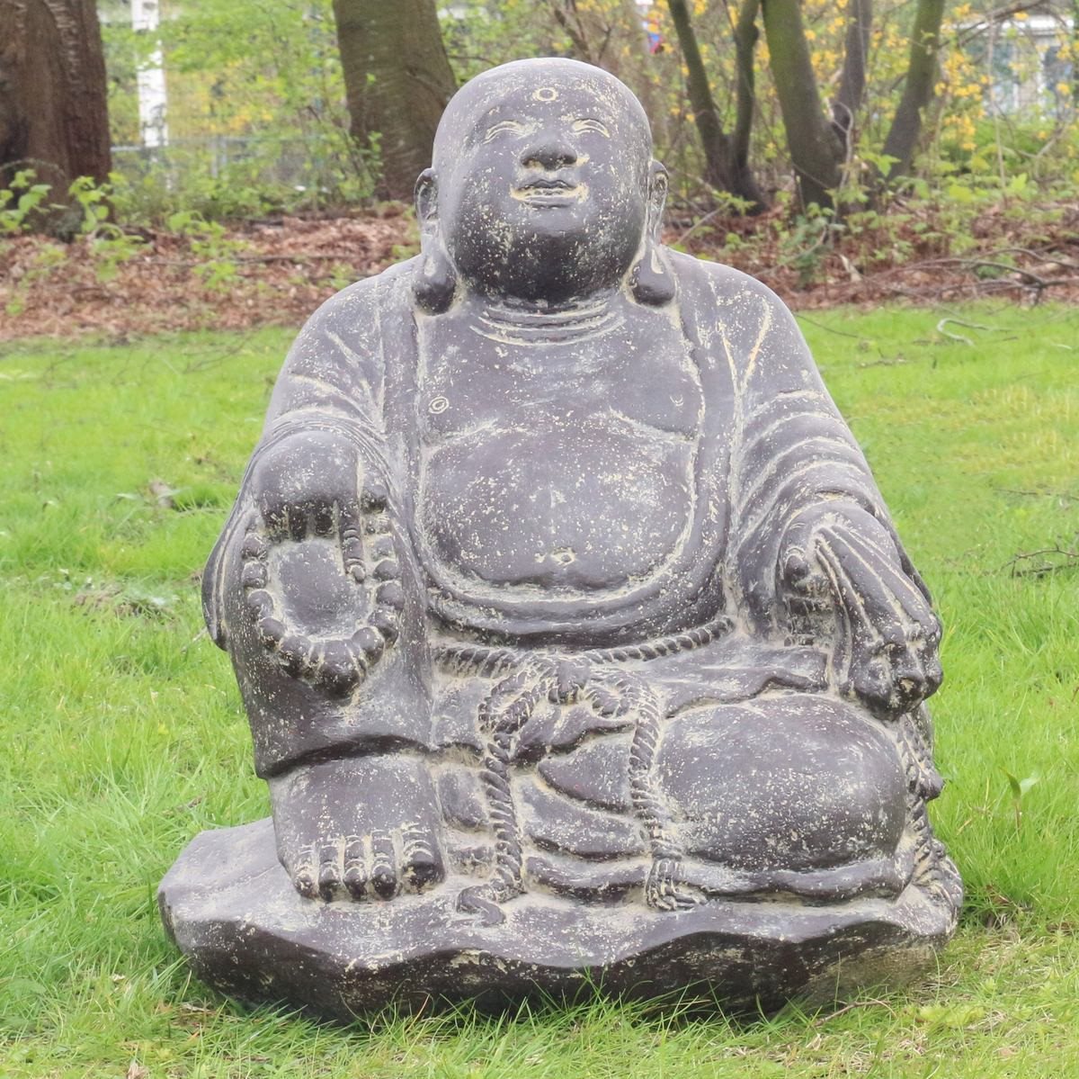 Oriental Galerie Dekofigur China Buddha Figur sitzed Garten Steinfigur 52 cm (1 St) von Oriental Galerie