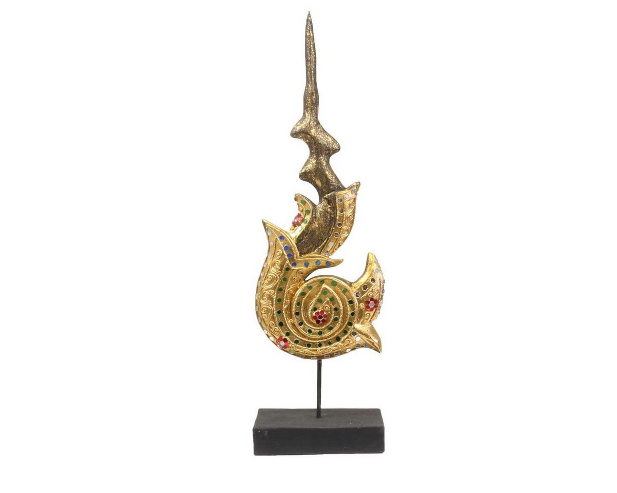 Oriental Galerie Dekofigur Dekofigur Skulptur Flamme Schwarz Gold (1 St) von Oriental Galerie