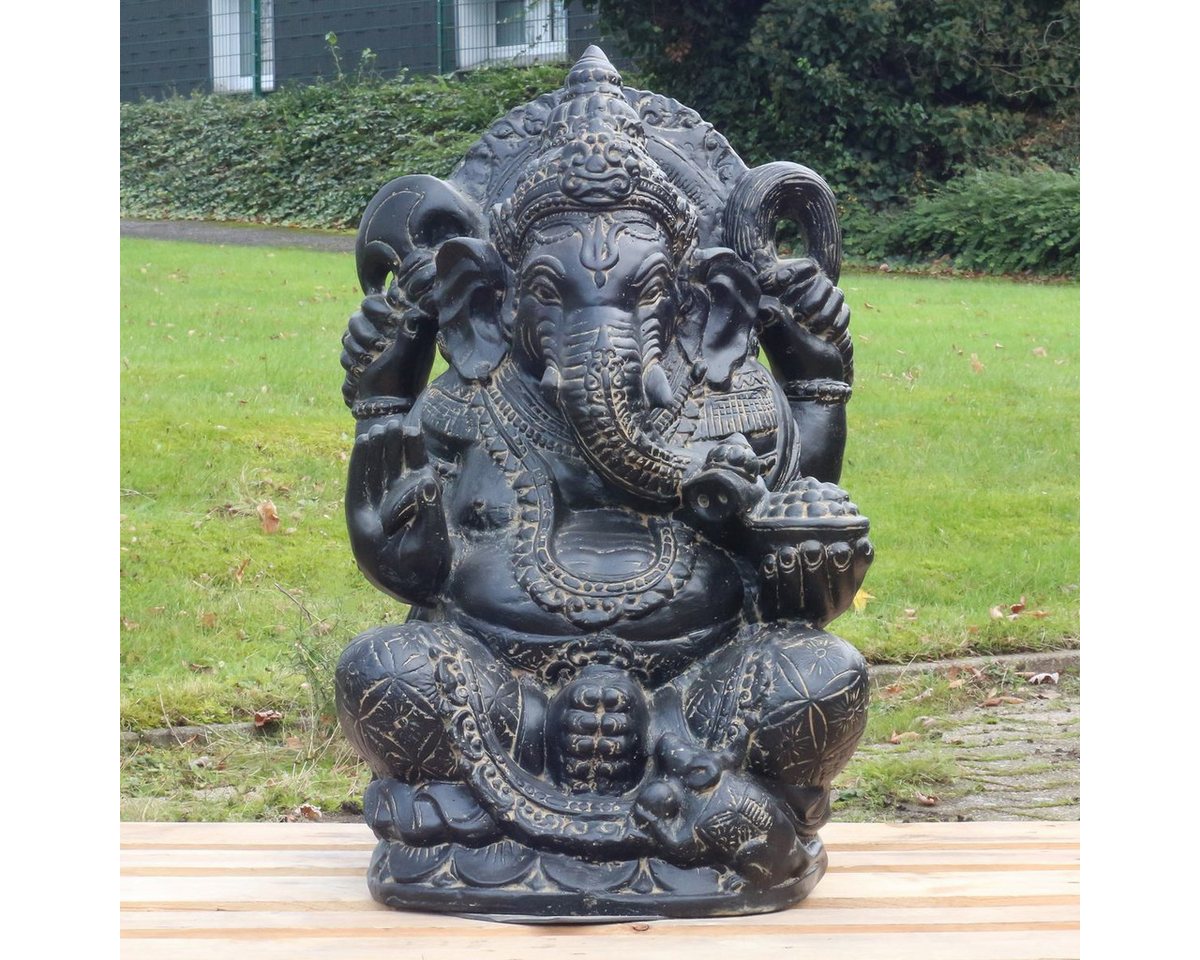 Oriental Galerie Dekofigur Ganesha Skulptur für innen und außen ca. 78 cm (1 St), große Steinfigur, Dekofigur, Steinguss von Oriental Galerie