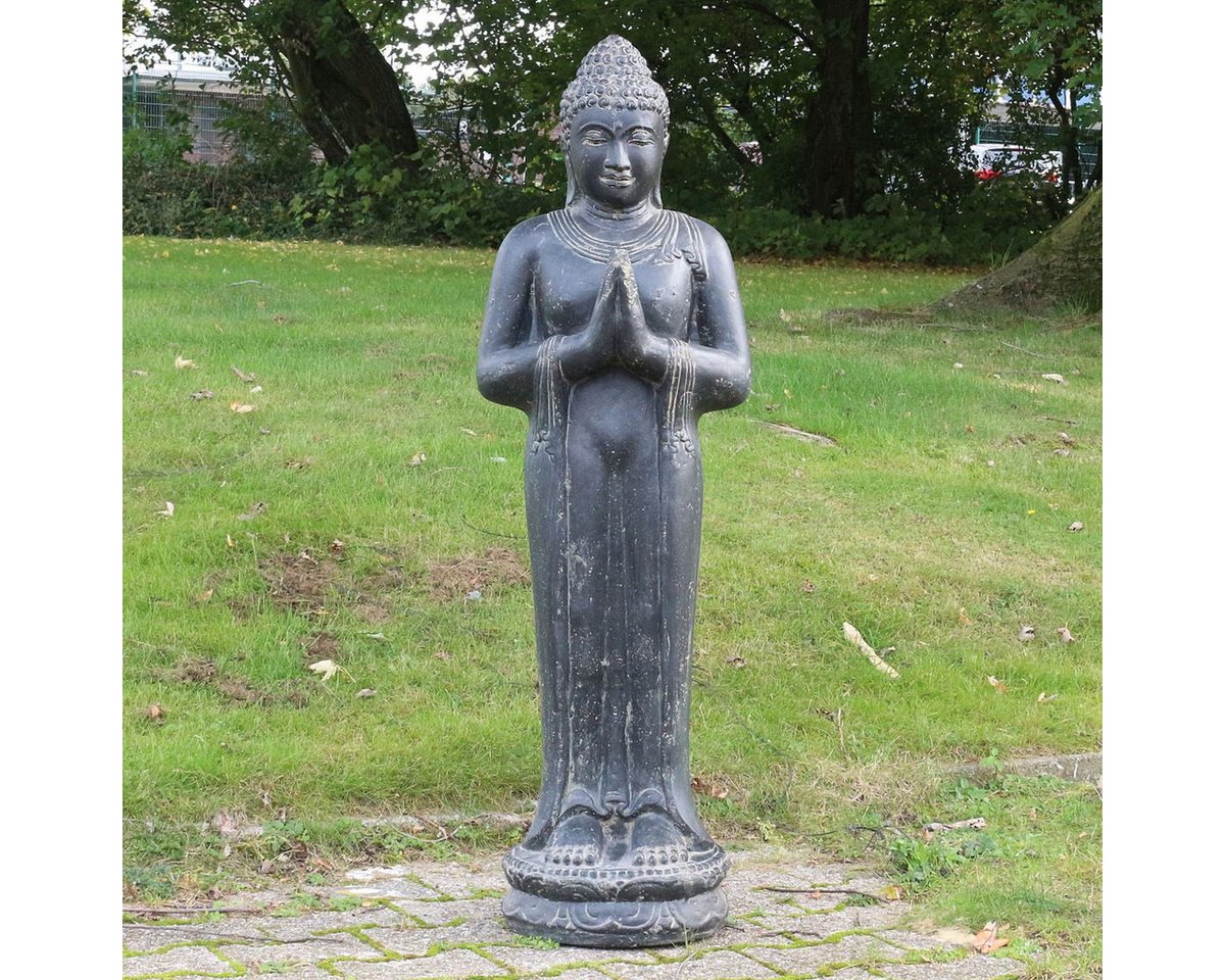 Oriental Galerie Dekofigur Große Buddha Garten Steinfigur Greetings 150 cm (1 St) von Oriental Galerie