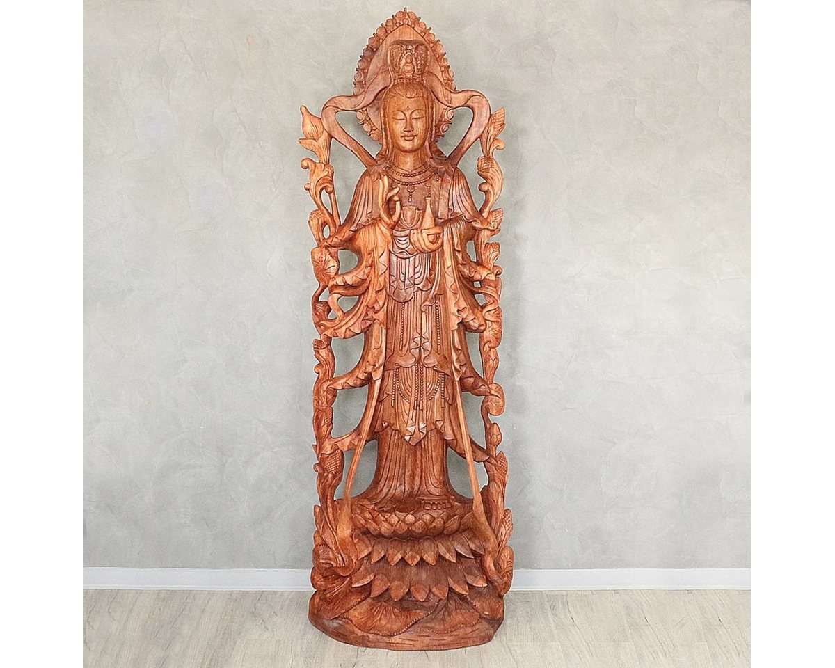 Oriental Galerie Dekofigur Guanyin Guan Yin Holz Figur Skulptur 160 cm (1 St) von Oriental Galerie