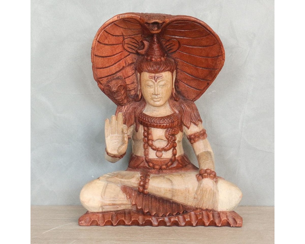 Oriental Galerie Dekofigur Holzfigur Sitzende Shiva 30 cm (1 St) von Oriental Galerie