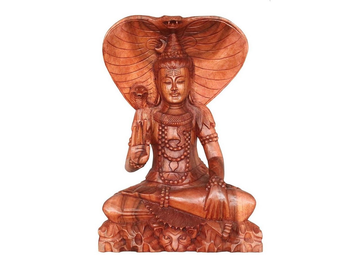 Oriental Galerie Dekofigur Holzfigur Sitzende Shiva 50 cm (1 St) von Oriental Galerie