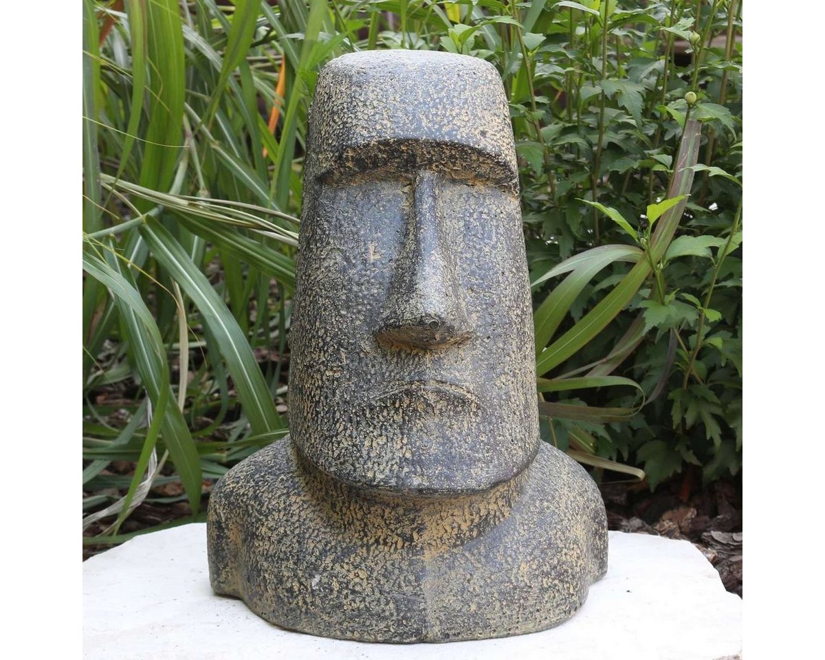 Oriental Galerie Dekofigur Moai Kopf Stein Figur 30 cm (1 St) von Oriental Galerie