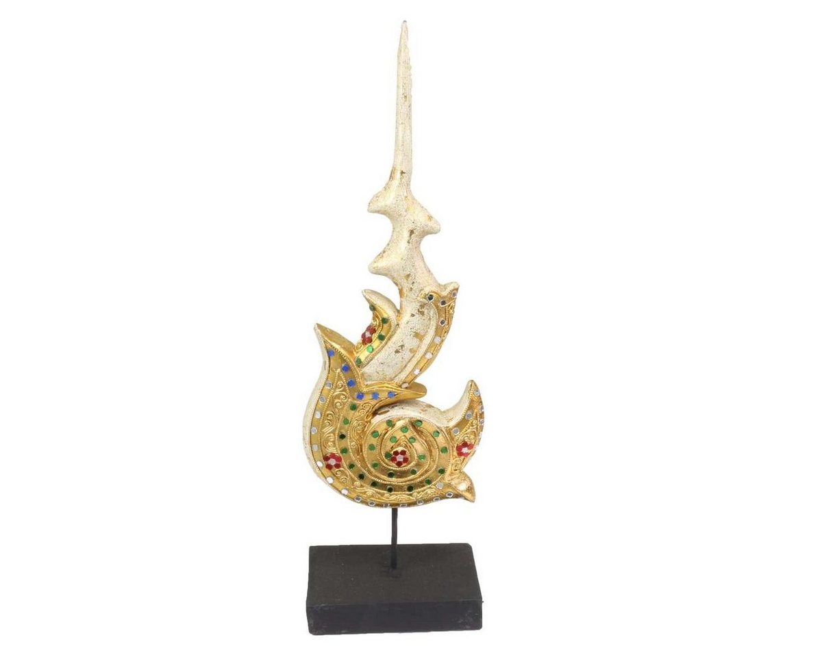 Oriental Galerie Dekofigur Skulptur Flamme Weiß Gold mit Sockel (1 St) von Oriental Galerie
