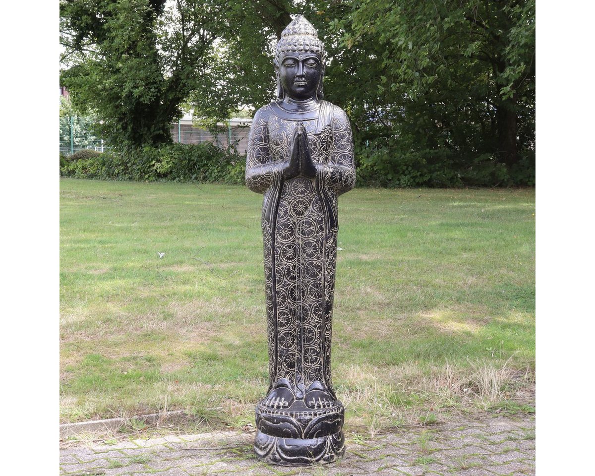 Oriental Galerie Dekofigur Stehender Buddha Garten Steinfigur GRC 180 cm (1 St) von Oriental Galerie