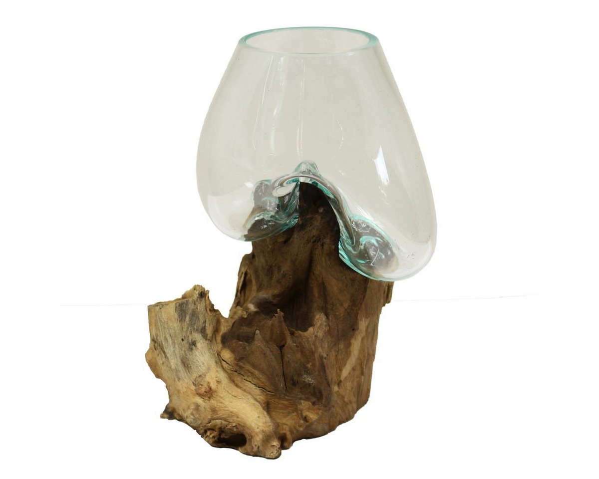 Oriental Galerie Dekofigur Wurzelholz Glas 15 cm Nr.7 (1 St) von Oriental Galerie
