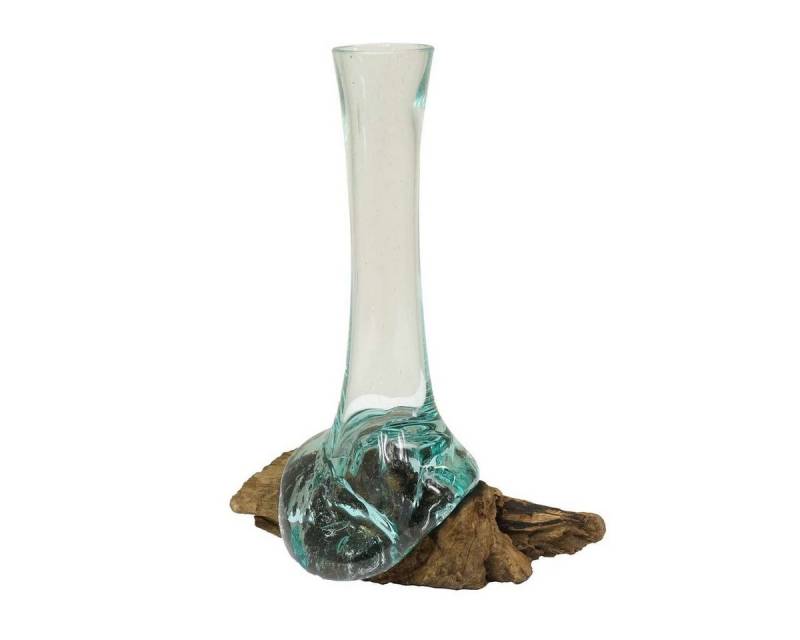 Oriental Galerie Dekofigur Wurzelholz Glas Vase Lang klein Nr.3 (1 St) von Oriental Galerie