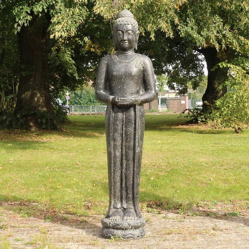 Oriental Galerie Dekofigur XXL Lebensgroße Buddha Garten Steinfigur Meditation 190 cm (1 St) von Oriental Galerie