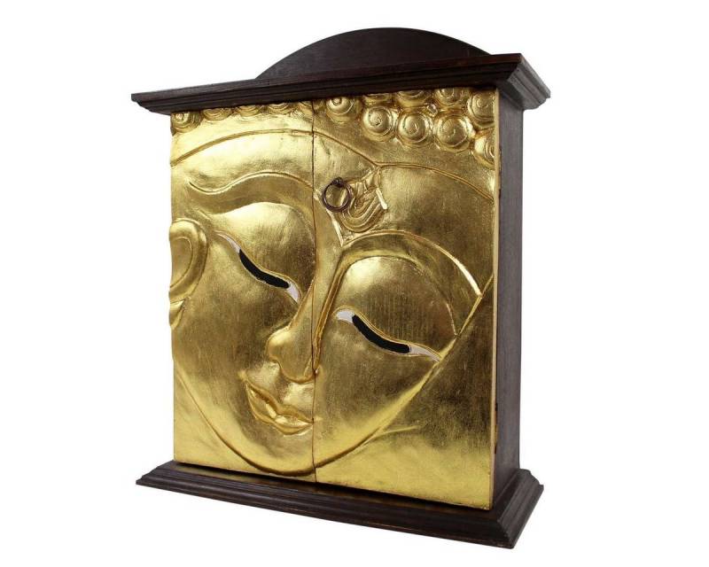 Oriental Galerie Hängeschrank Hängeschrank Buddha 65 cm Braun Gold (1-St) Flurschrank, Medizinschrank, Schlüsselablage, Dielenschrank zum hängen von Oriental Galerie