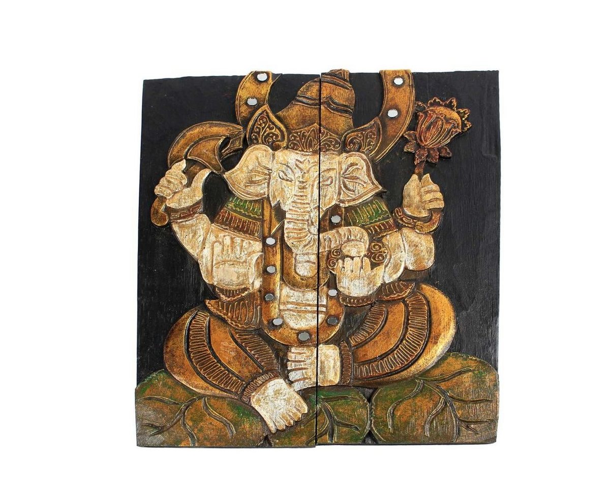 Oriental Galerie Holzbild Ganesha Wandbild 2er klappbar, Ganesha (1 St) von Oriental Galerie