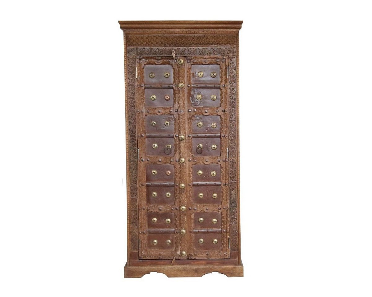 Oriental Galerie Mehrzweckschrank Brauner Schrank mit Antiken Türen 185 cm Old Door 4 von Oriental Galerie