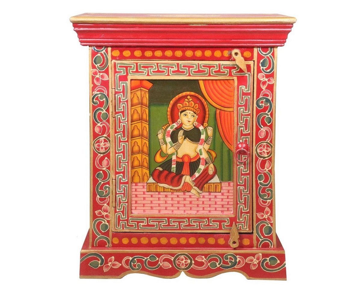 Oriental Galerie Mehrzweckschrank Tibet Wandschrank Buddha Rot 65 cm von Oriental Galerie