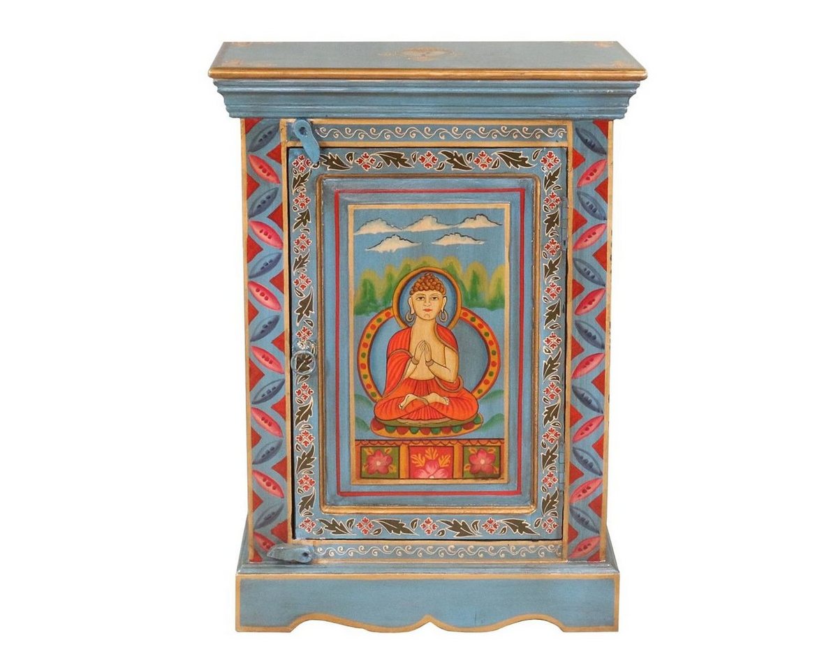 Oriental Galerie Mehrzweckschrank Tibet Wandschrank Buddha Tenzin Türkis 75 cm von Oriental Galerie