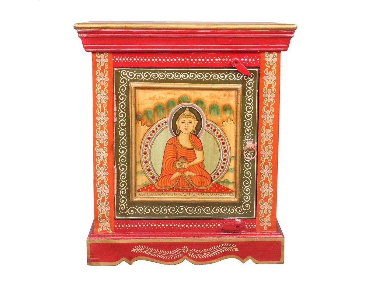 Oriental Galerie Mehrzweckschrank Tibet Wandschrank Buddha Yeshe Rot 60 cm von Oriental Galerie