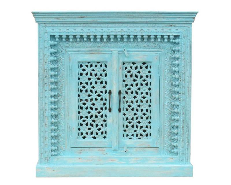 Oriental Galerie Unterschrank Blau Türkis Sideboard Rena Indien 100 cm Kommode, Echtholz, Shabby Chic Oriental Galerie Unterschrank Blau Türkis Sideboard Rena Indien 100 cm Kommode, Echtholz, Shabby Chic von Oriental Galerie