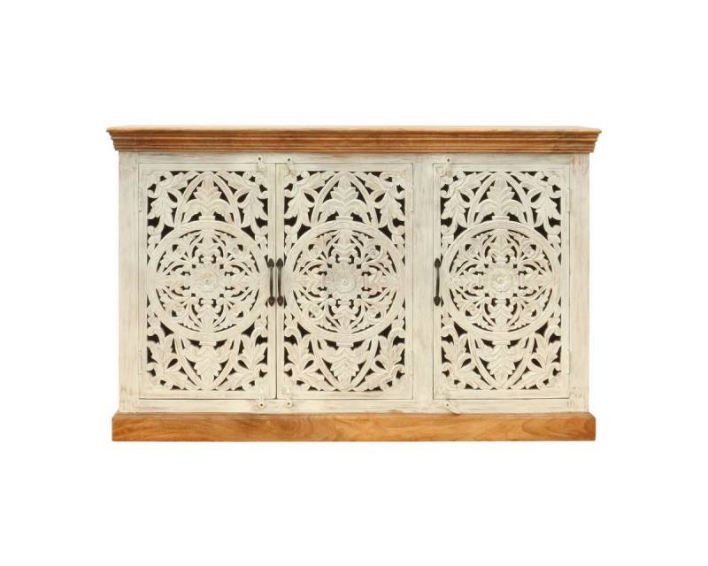 Oriental Galerie Unterschrank Indien Sideboard Jeevan Braun Weiß 140 cm Anrichte Esszimmer, Kommode Flur, Schuhschrank Oriental Galerie Unterschrank Indien Sideboard Jeevan Braun Weiß 140 cm Anrichte Esszimmer, Kommode Flur, Schuhschrank von Oriental Galerie