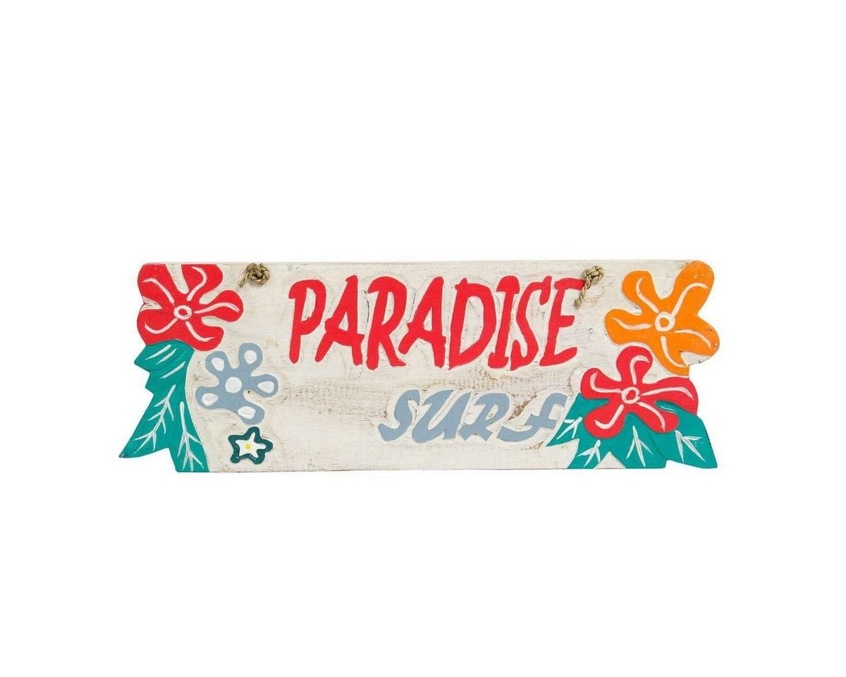 Oriental Galerie Wandbild Hawaii Schilder Weiß Paradise Surf W5, orientalisch (1 St), Handarbeit von Oriental Galerie