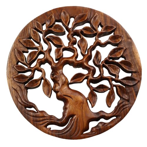 Oriental Galerie Wandbild Wanddeko Mandala Relief Lebensbaum Baum Symbol Mythologie Deko Soar Holz Neues Modell Nr.3 ca. 30 cm von Oriental Galerie