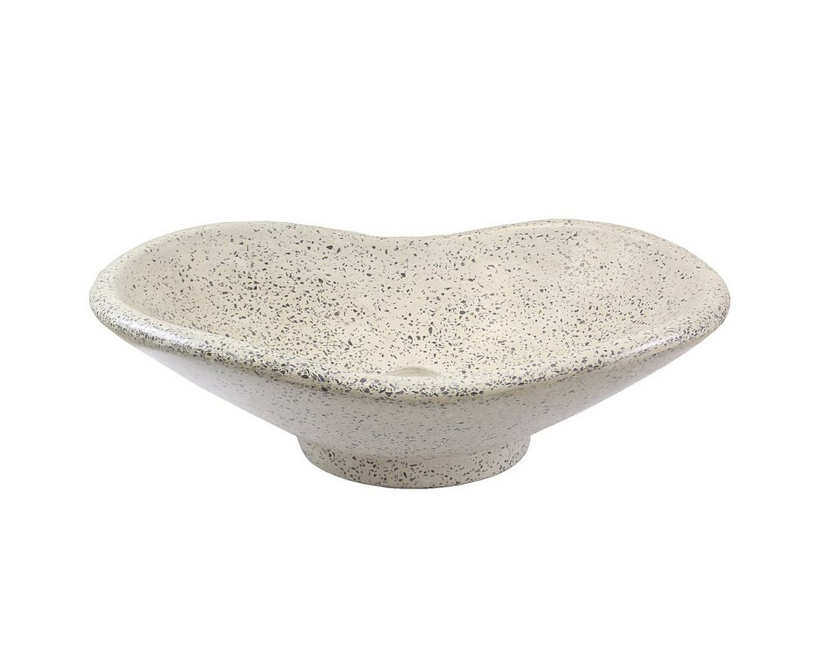 Oriental Galerie Waschbecken Terrazzo Schale Hellgrau 53 cm (1-St) von Oriental Galerie