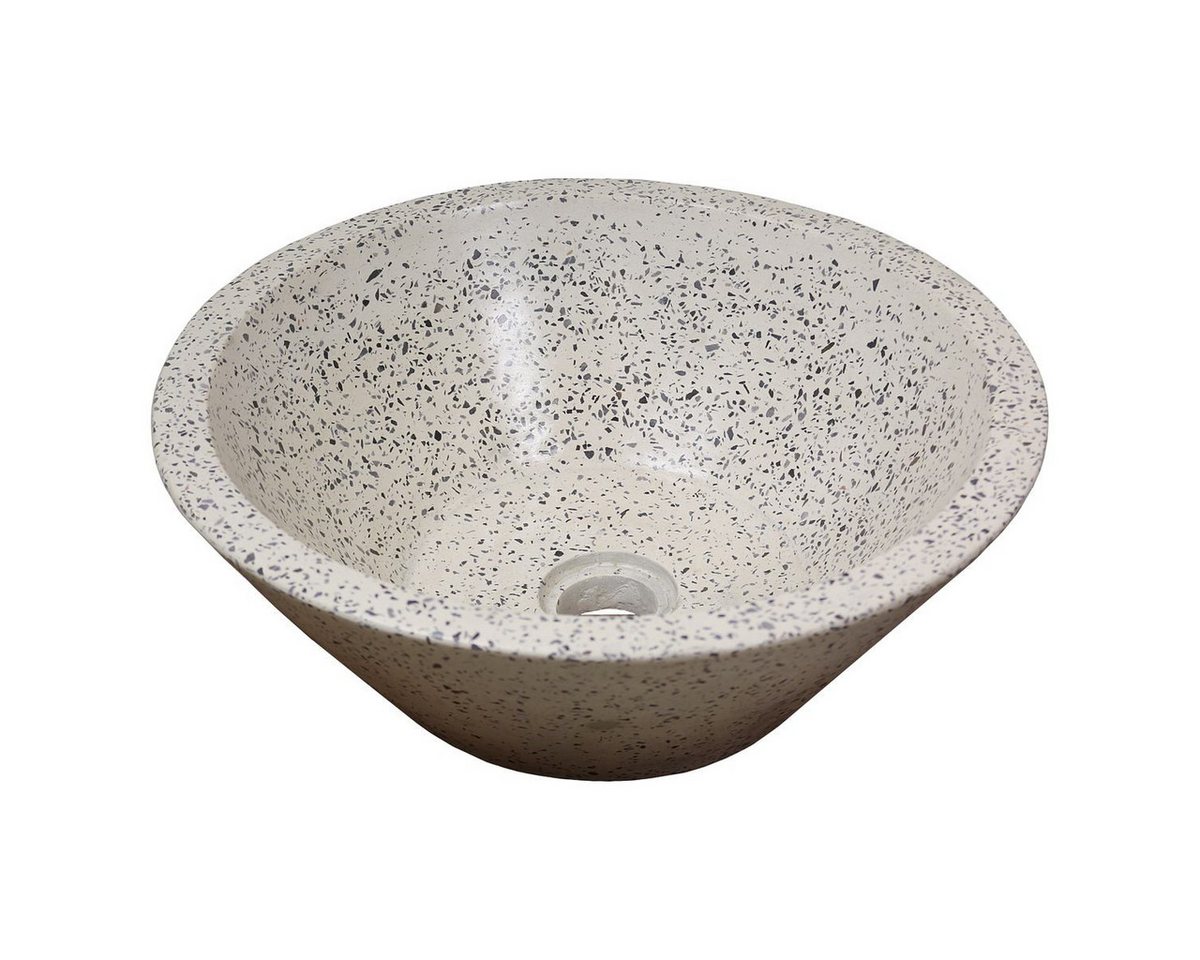 Oriental Galerie Waschbecken Waschbecken Terrazzo Hellgrau 40 cm (1-St) von Oriental Galerie