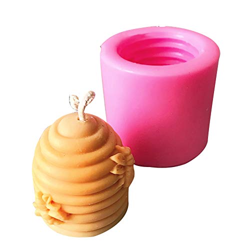 Bienenwabenform Silikonform, 1 Stück DIY Kerzen Formen Silikon Candles Mould, Silikonkerzenform für Kerzen, Schokolade, Süßigkeiten, Seife oder DIY Dekorationen, 5.9 x 5.9 x 5.9 x 5.9cm von Oriental riverkit