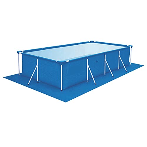 Blaues Bodentuch für Schwimmbäder, rechteckige Schwimmbadmatte, faltbar, wasserdicht, Bodentuch, Pool-Bodenschutz für Verschiedene aufblasbare Schwimmbäder (460 x 230 cm) von Oriental riverkit