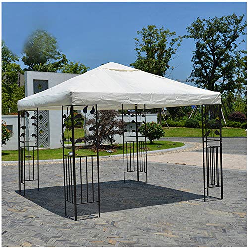 Ersatzdach Für Pavillon, Pavillon Abdeckung, Pavillon Zeltplane Gartenplane 3x3m, Wasserdicht, Für Gartencamping Im Freien (Nicht-gerade Weiss) von Oriental riverkit