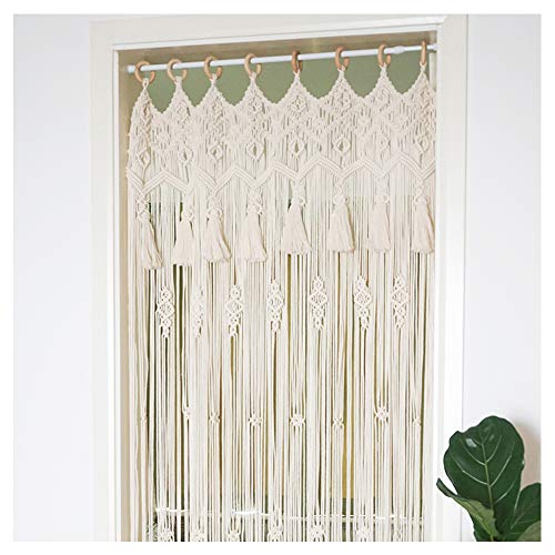 Oriental riverkit Macrame Wandbehang Tapisserie, Boho Macrame Vorhänge Fenstervorhang Türvorhänge, Baumwolle Gewebt Wand Dekoration, Für Wohnzimmer Schlafzimmer Hochzeitsfeier (85*210cm) von Oriental riverkit