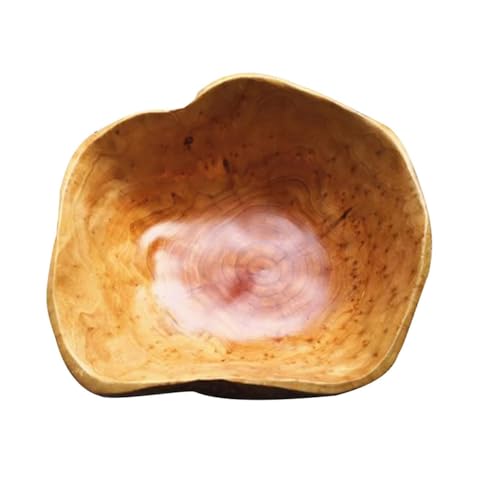 Oriental riverkit Obstschale aus Naturholz für unverwechselbares Dekor, unregelmäßige kreative Holzschale, handgefertigte Servier-Obstschale aus Holz für die Küchentheke (15-19 cm) von Oriental riverkit