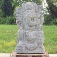Ganesha Stein Figur Statue Gartenfigur Steinfigur Dekofigur Gartendeko Sitzend Massiv Aus Greenstone 77cm Ganesha Stein Figur Statue Gartenfigur Steinfigur Dekofigur Gartendeko Sitzend Massiv Aus Greenstone 77cm von OrientalGalerie