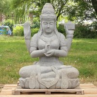 Lakshmi Stein Figur Laksmi Statue Gartenfigur Steinfigur Dekofigur Gartendeko Sitzend Massiv Aus Flussstein 102 cm Lakshmi Stein Figur Laksmi Statue Gartenfigur Steinfigur Dekofigur Gartendeko Sitzend Massiv Aus Flussstein 102 cm von OrientalGalerie