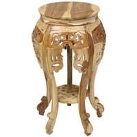 Rundhocker Pott Blumenhocker Beistelltisch Nachttisch Holz Hocker Barock Massiv Natur Mittel Rundhocker Pott Blumenhocker Beistelltisch Nachttisch Holz Hocker Barock Massiv Natur Mittel von OrientalGalerie