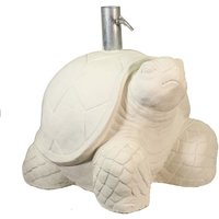 Sonnenschirmständer Schirmständer Schildkröte Sonnenschirm Garten Stein Ständer Massiv Halterung Schirme Schildkröten Form Eisenrohr Creme von OrientalGalerie