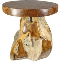 Wurzelhocker 40 cm Blumenhocker Rundhocker Teakholzhocker Holzhocker Kunst Holz Teakholz Natur Hocker Unikat von OrientalGalerie