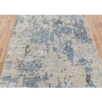 6x9 Grau Beige Abstrakter Teppich, Moderner Wollteppich Handgemacht #8548(180x275 cms von OrientalLooms