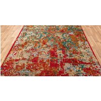8x10 Abstrakter Moderner Gemälde Teppich, Rot Bunt Stil Handgemachter Teppich #7764 | 242x300 cm von OrientalLooms