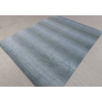 8x10 Savannah Teppich Modern Handgemachte Blaue Wolle & Seidenteppich #1519 | 242x300 cms von OrientalLooms