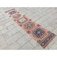 Boden Läufer Teppich, Flur Teppich, Vintage Teppich, Oushak Teppich, 10'6 X 2'4 Feet Boden Läufer Teppich, Flur Teppich, Vintage Teppich, Oushak Teppich, 10'6 X 2'4 Feet von OrientalVintageRugs