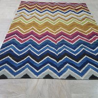 Bunter Kelim Teppich, Moderner Mehrfarbiger Neuer Handgemachter Teppich Aus Wolle, Bunter Teppich. Größe 6'8 "x 9'9" von OrientalsArt