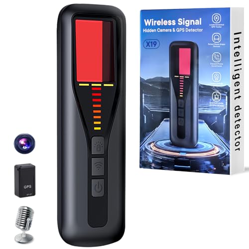 Orifesio Wanzen Detektor, Neu Aufgerüstet Hidden Camera Detector mit 5 Stufen Empfindlichkeit, Versteckte Kamera Detektor, Anti Aufnahme Detektoren GPS Tracker Detektor für Hotel Heim Büro von Orifesio
