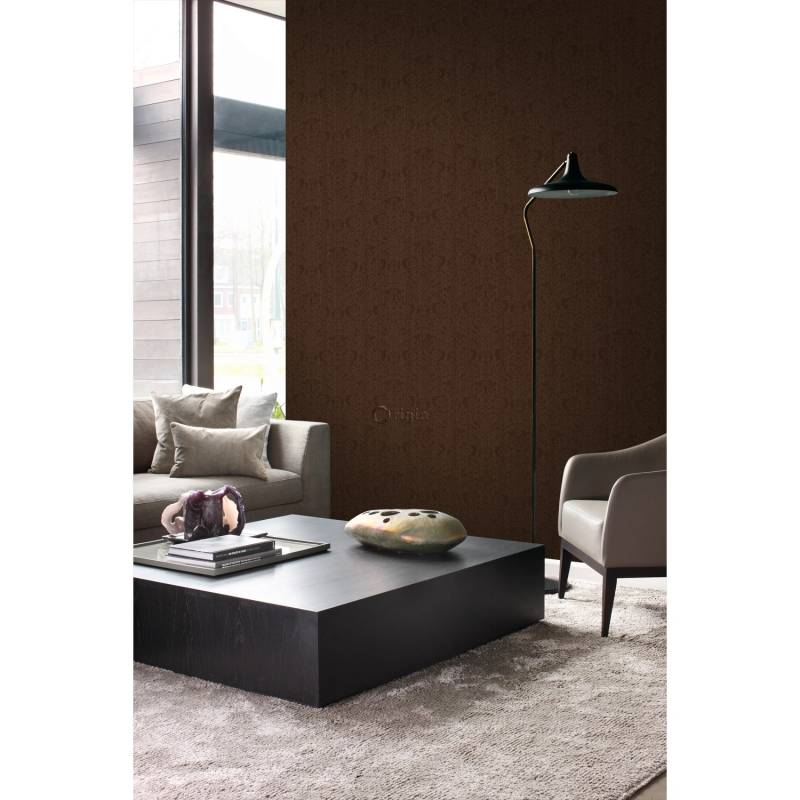 Origin Wallcoverings Tapete Ornamente Braun und Gold 53 cm x 10,05 m 345416 von Origin-luxury wallcoverings