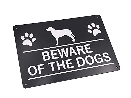 Schild mit Aufschrift "Beware Of The Dog" (in englischer Sprache), leicht zu lesen, informative Hinweise. Vorgebohrte Löcher in den 4 Ecken. Wasserdicht und strapazierfähig. Wird weltweit versandt von OriginDesigned