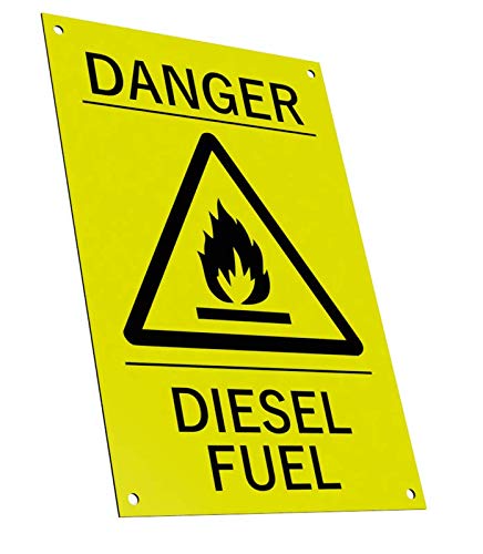 Warnschild mit Aufschrift "Danger Diesel Fuel Driver", Gelb und Schwarz Warnschild mit Aufschrift "Danger Diesel Fuel Driver", Gelb und Schwarz von OriginDesigned