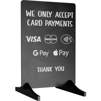 Nur Kartenzahlungen - Freistehendes Schild von NorthByNorthEastSign