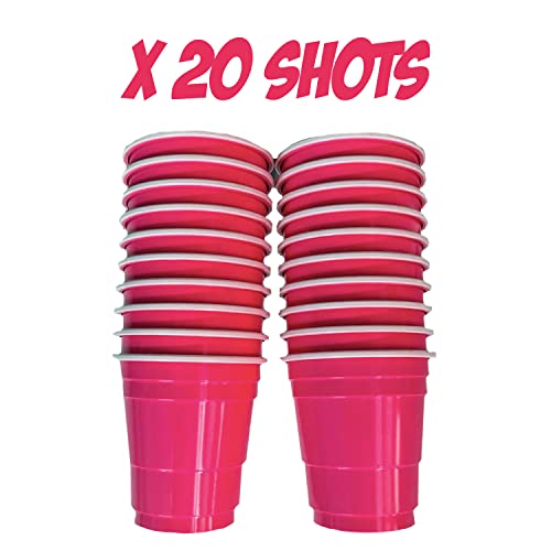 20er Pack Offiziellen Pink Shot Cups | Amerikanische 4cl Shots Pink | Beer Pong | Premium Shooter | Becher Plastik | Spülmaschinenfest | OriginalCup® von Original Cup