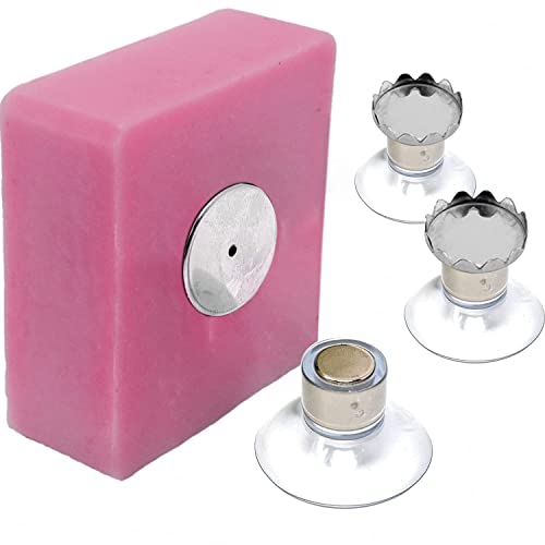 3er-Set Magnet Saugnapf Seifenhalter | Premium Qualität | Einfaches Design & Starke Befestigung | Edelstahl | Wandhalterung | Ohne Bohren | Bad | Küche | 250g von Original Cup