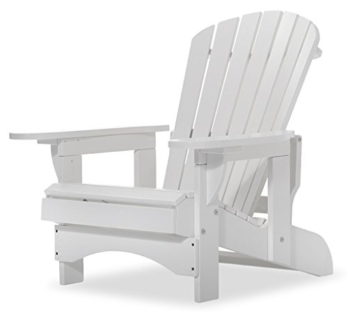 Original Dream-Chairs since 2007 Adirondack Chair „Comfort“ de Luxe in weiß mit Verstellbarer Rückenlehne Gartenstuhl Loungemöbel Gartenliege mit gerundetem Rücken maximale Belastung 170 kg von Original Dream-Chairs since 2007