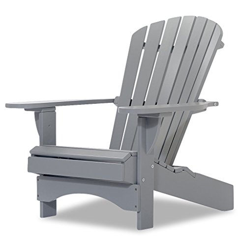 Original Dream-Chairs since 2007 Adirondack Stuhl Comfort“ de Luxe in grau aus Holz Gartensessel mit ergonomischer Rückenlehne Gartenstuhl für Balkon, Garten maximale Belastung 170 kg von Original Dream-Chairs since 2007