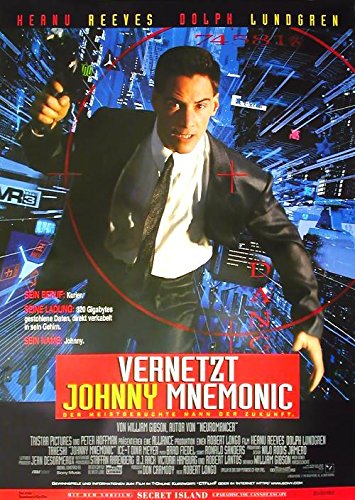 Vernetzt - Johnny Mnemonic: B (1995) | original Filmplakat, Poster [Din A1, 59 x 84 cm] von Original Filmposter